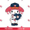 My Melody Houston Astros PNG, MLB Baseball My Melody Astros PNG