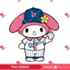 My Melody LA Dodgers PNG, MLB Baseball My Melody Dodgers PNG
