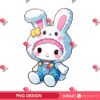 My Melody Wearing Bunny Outfit PNG, Bunny Rabbit My Melody PNG