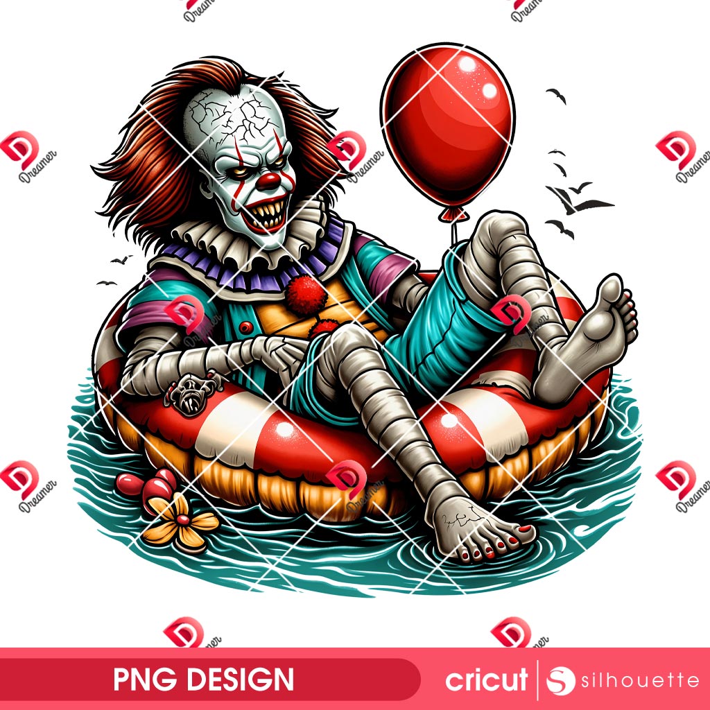 Pennywise Hello Summer 2025 PNG, Horror Killers Summer PNG