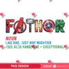 Retro Fathor Definition PNG Design, Like A Dad Just Way Mightier PNG, Fathers Day Superhero PNG
