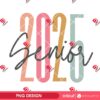 Retro Senior 2025 PNG, Graduation 2025 PNG