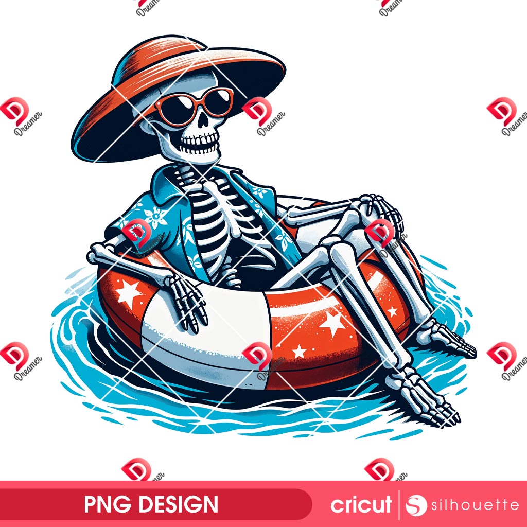 Skeleton Hello Summer 2025 PNG, Horror Character Summer 2025 PNG