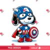 Snoopy Captain America PNG, Superhero Peanuts Snoopy PNG