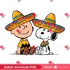 Snoopy Charlie Brown Cinco De Mayo PNG, Mexican Peanuts Characters PNG