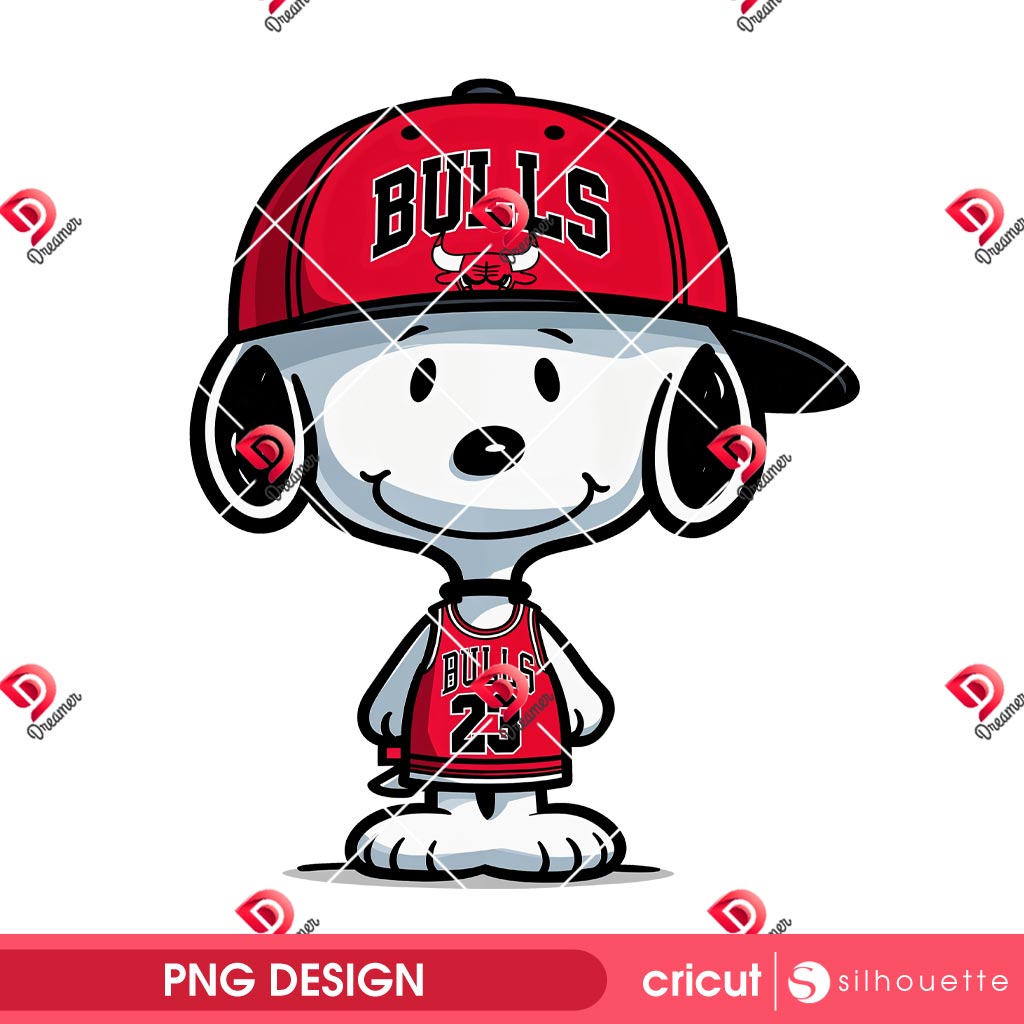 Snoopy Chicago Bulls PNG, Snoopy Basketball Bulls Team PNG, NBA Peanuts Cartoon Snoopy PNG