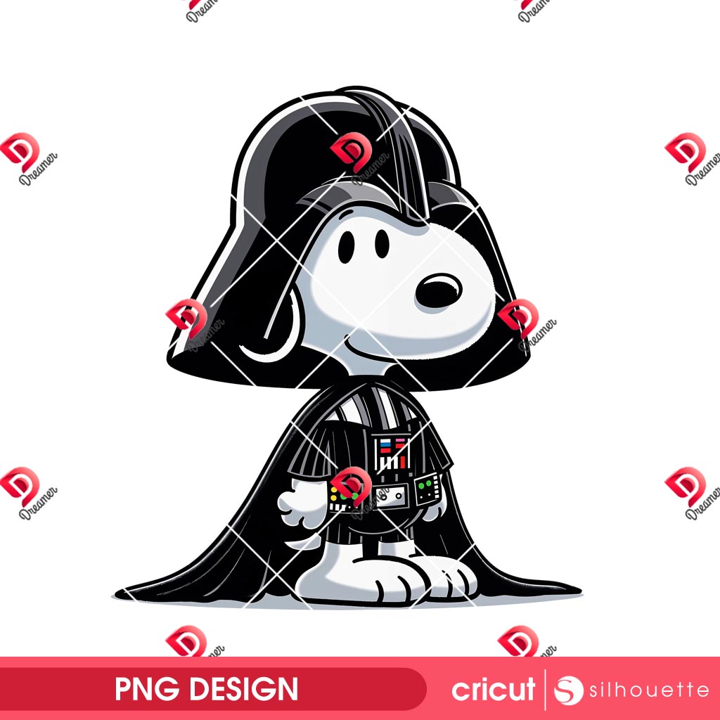 Snoopy Darth Vader PNG, Snoopy Star Wars Movie PNG, Peanuts Cartoon Star Wars PNG