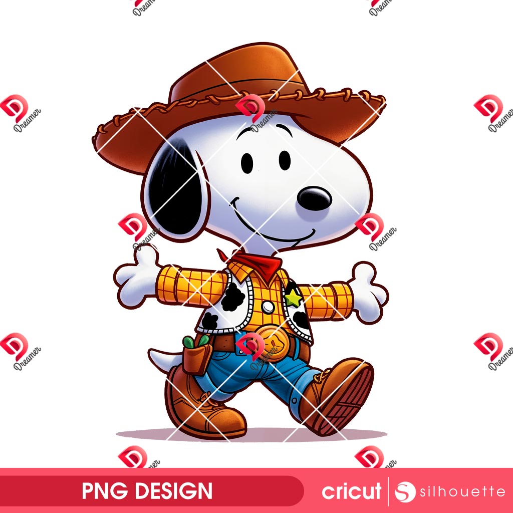 Snoopy Woody PNG, Peanuts Snoopy Toy Story PNG