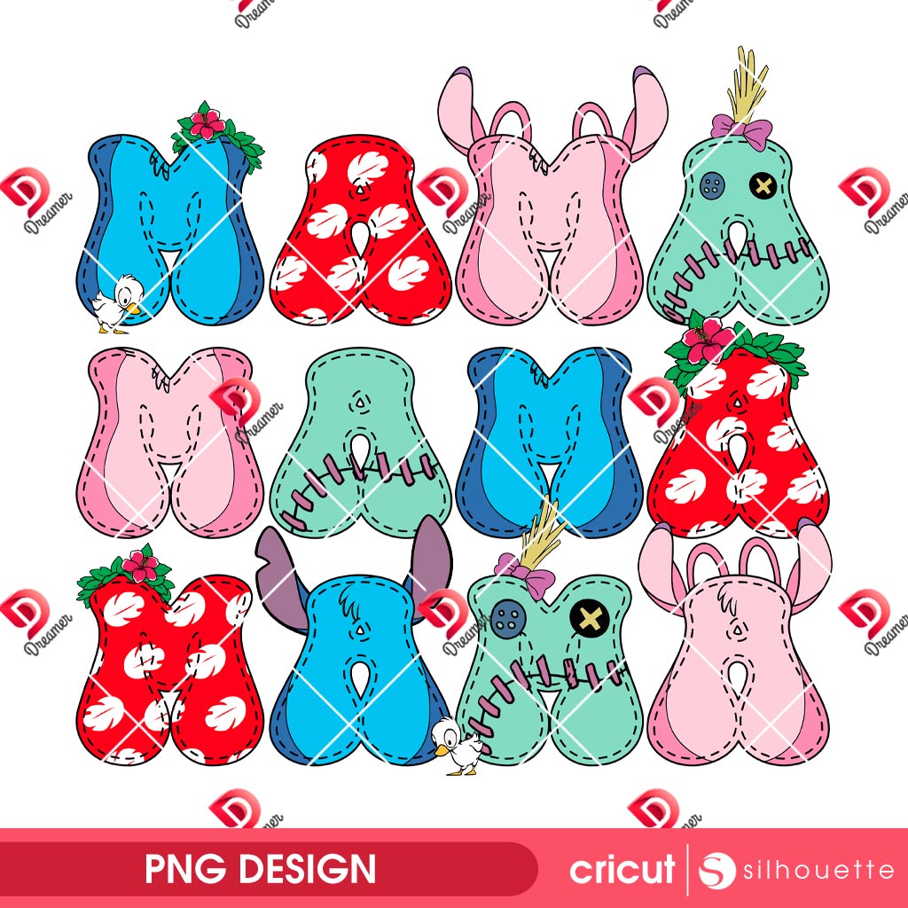 Stitch Mama PNG, Disney Stitch Mom PNG, Mothers Day PNG