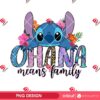 Stitch Ohana Means Family PNG, Disney Cartoon Character Stitch PNG