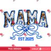 Volleyball Mama EST 2025 PNG, Mothers Day Sport PNG, Mom Volleyball PNG