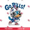 Bluey Go Bills PNG, Bluey Buffalo Bills Player PNG, Bluey NFL Football Bills PNG