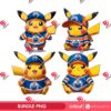 Bundle Pikachu Edmonton Oilers PNG, Pikachu Oilers NHL Hockey PNG Bundle
