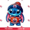 Cute Stitch Edmonton Oilers PNG, Disney Sitch Oilers Hockey NHL PNG