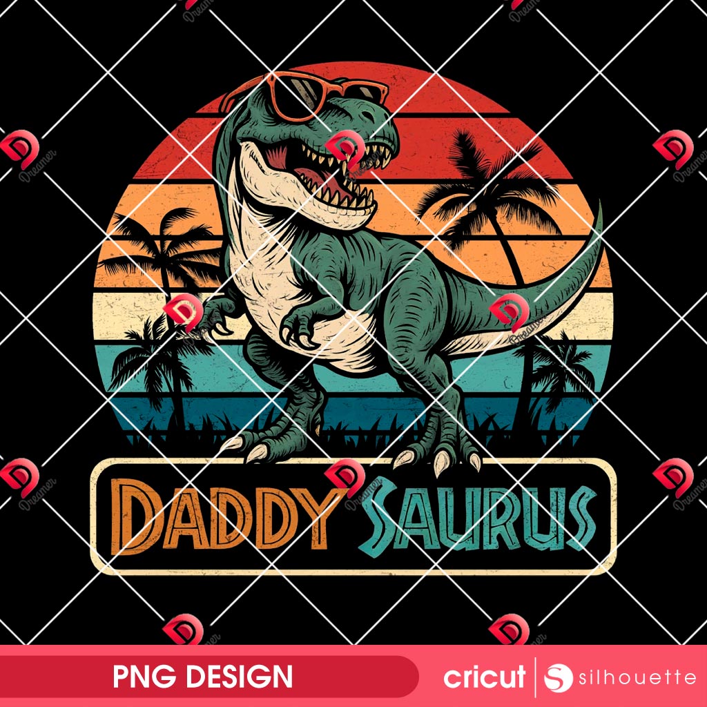 Daddy Saurus PNG Design, Papa Dinosaur PNG, Fathers Dinosaur PNG
