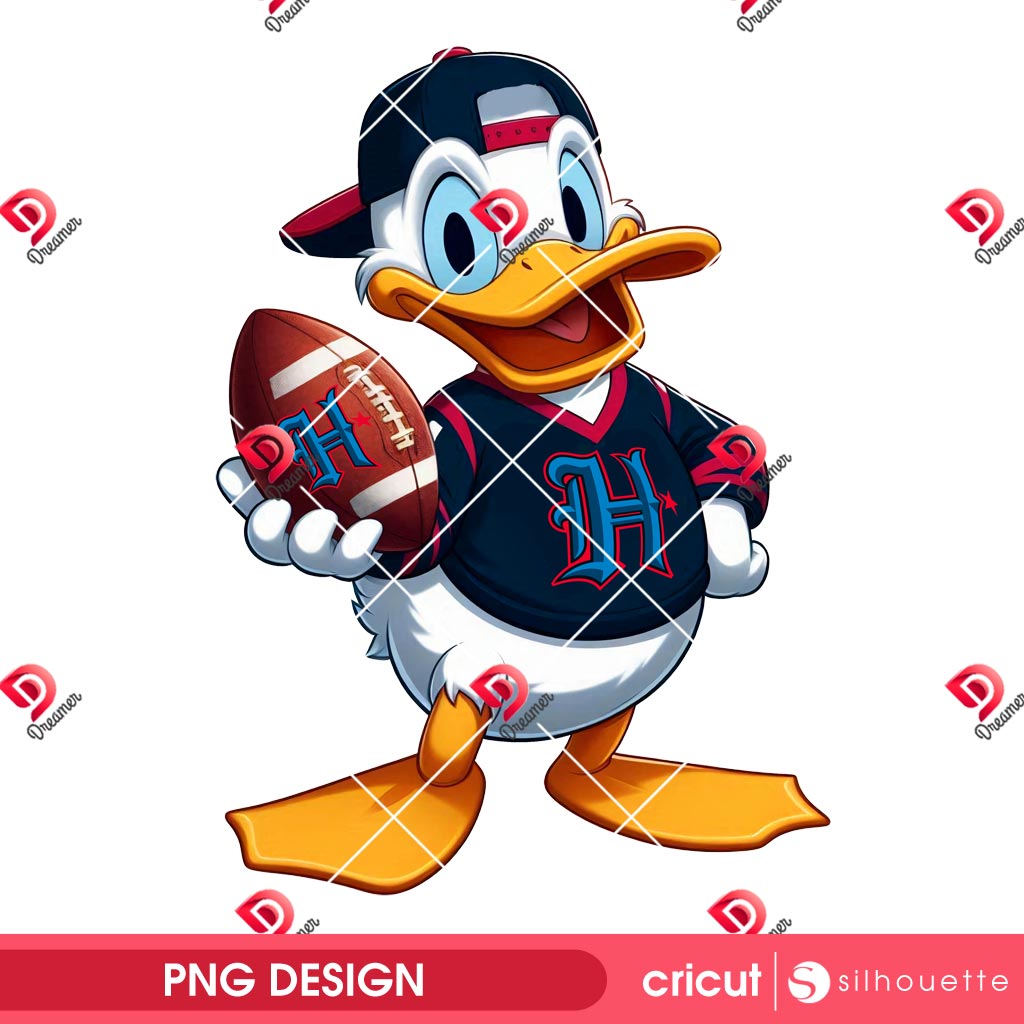 Donald Texans Football PNG, Disney Donald Duck Houston Texans NFL PNG
