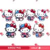 Hello Kitty America Flag PNG, Hello Kitty Independence Day 04th Of July PNG Bundle
