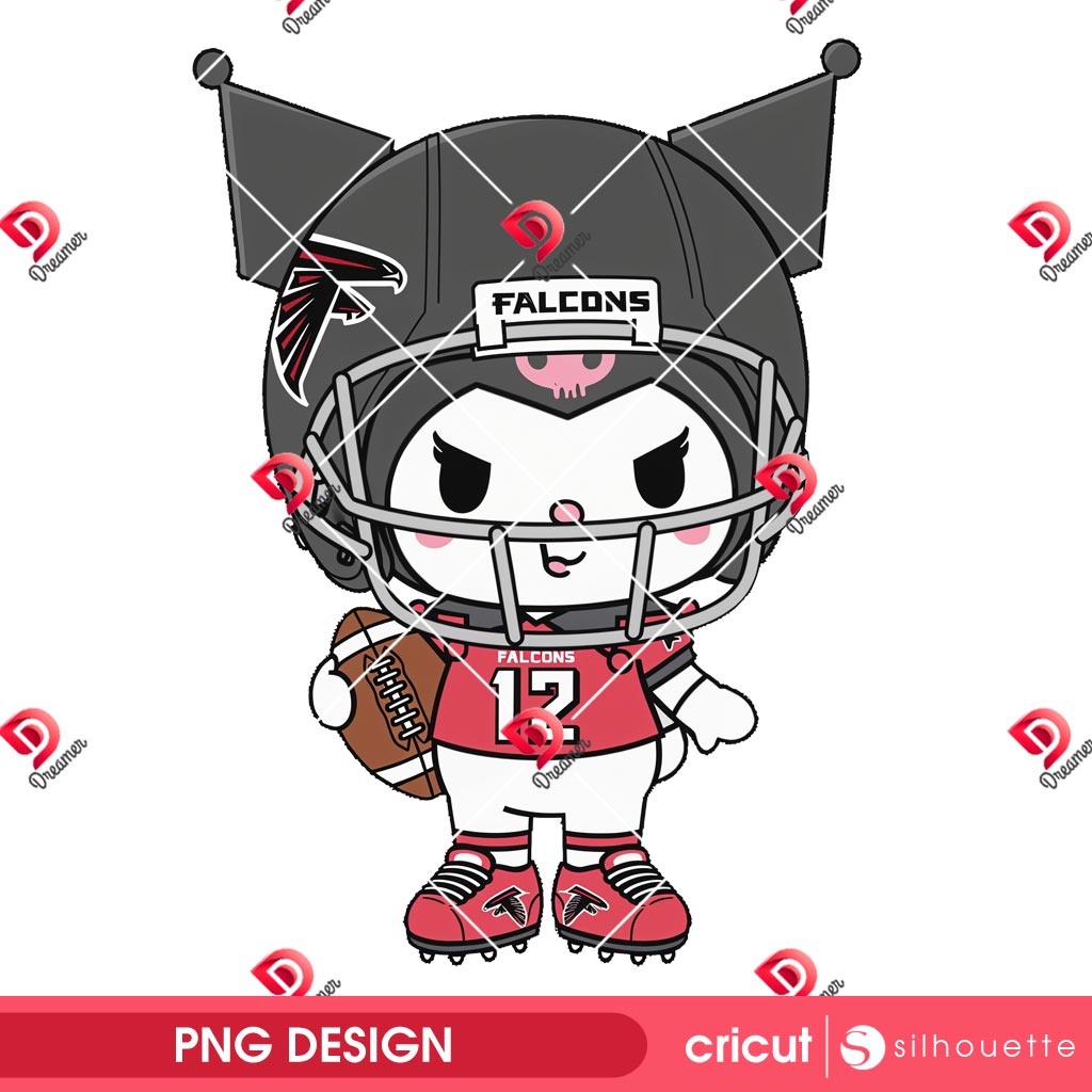 Kuromi Atlanta Falcons Player PNG, Kuromi NFL Football Falcons PNG