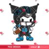 Kuromi Carolina Panthers Player PNG, Kuromi NFL Football Carolina Panthers PNG