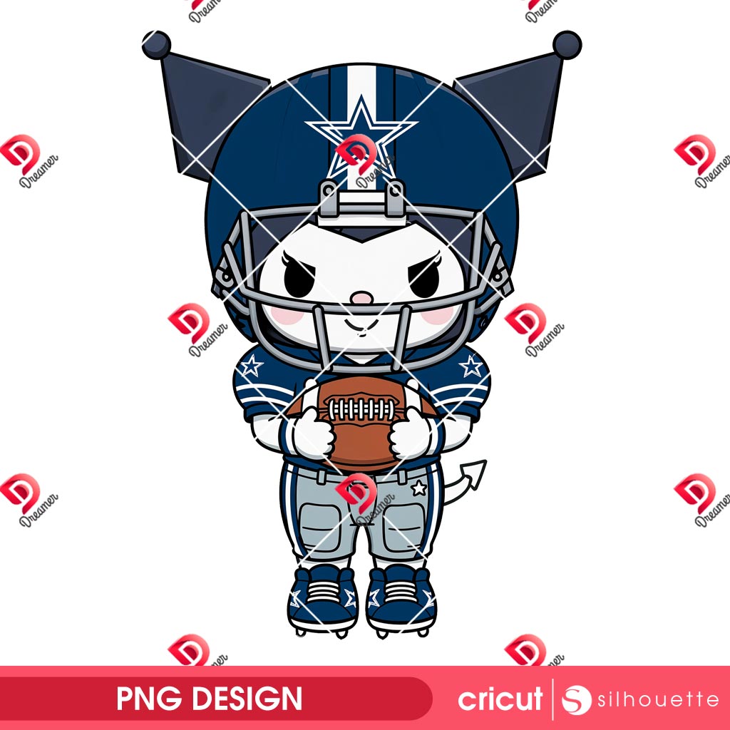 Kuromi Dallas Cowboys Player PNG, Kuromi NFL Football Dallas Cowboys PNG