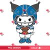 Kuromi Detroit Lions Player PNG, Kuromi NFL Football Detroit Lions PNG