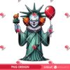 Pennywise Statue of Liberty PNG, Horror Killer Independence Day PNG, Funny 04th Of July PNG