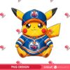 Pikachu Edmonton Oilers PNG, Pokemon NHL Sport Oilers Hockey PNG