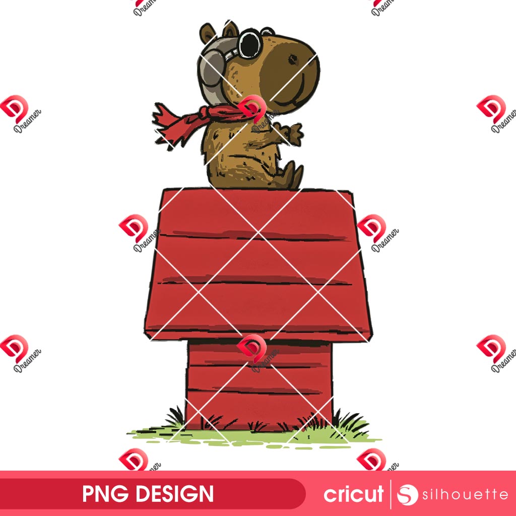 Snoopybara PNG Digital Design, Snoopy Peanuts Cappybara PNG